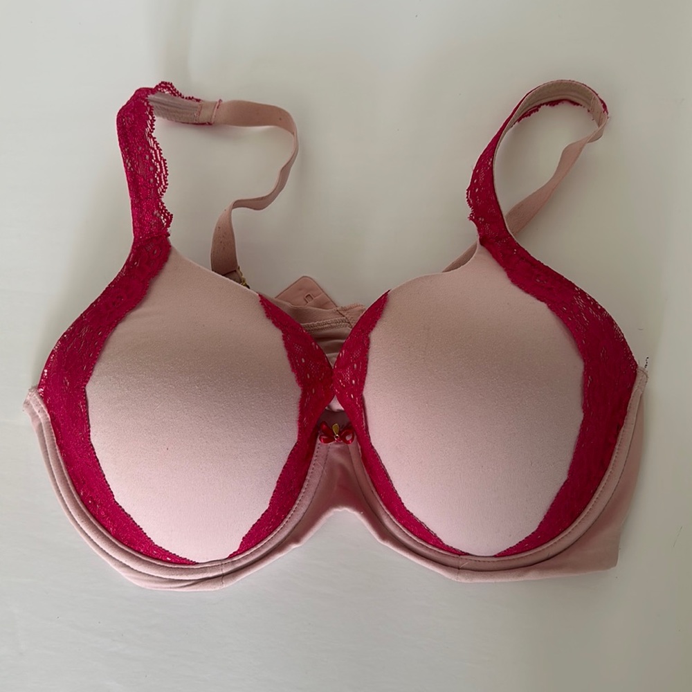 Soma Cute pink Embraceable Full Coverage Lace Trim 36 D